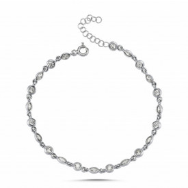 Tennis Chain Turkish Silver Wholesale Bracelet