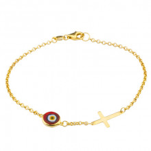 Wholesale Cross Design Turkish Evil Eye Silver Bracelet