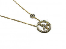 Wholesale Peace Sign Evil Eye Silver Turkish Necklace