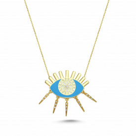 Wholesale Turkish Evil Eye Necklace Silver 925
