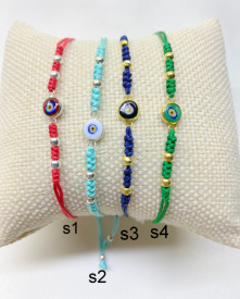 Evil Eye Macrame Bracelet Wholesale Turkish Sterling Silver 925