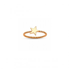 Star Design Minimal Rose Gold Turkish Rings Wholesale