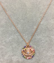 Wholesale Evil Eye Jewelry Gold Turkish Necklace
