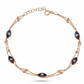 Wholesale Evil Eye Turkish Beads Silver 925 Charm Bracelet