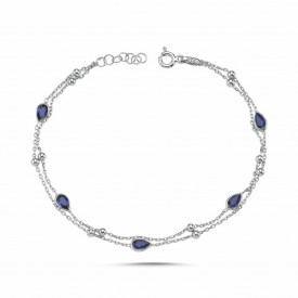 Wholesale Gemstone Silver 925 Charm Bracelet