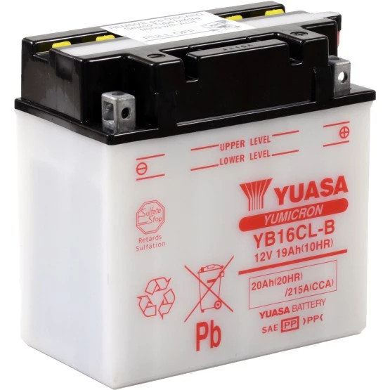 Batterie moto YUASA YB16CL-B 12V 20AH 240A