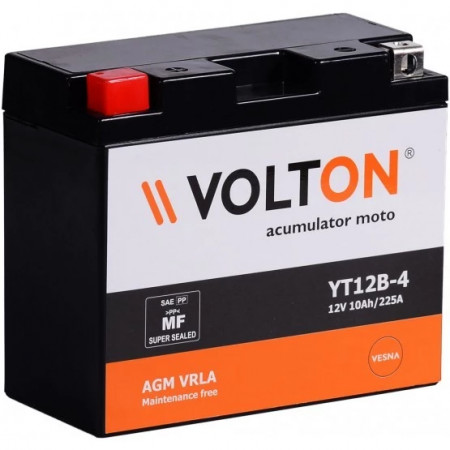 Baterie moto Volton FA 12V 10Ah, 210A (YT12B-4/YT12B-BS)