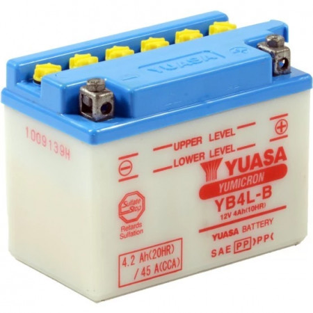 Baterie moto Yuasa YuMicron 12V 4Ah, 45A YB4L-B (CP) - Acid Inclus in Pachet