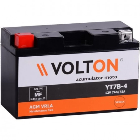 Baterie moto Volton FA 12V 7Ah, 75A (YT7B-4/YT7B-BS)