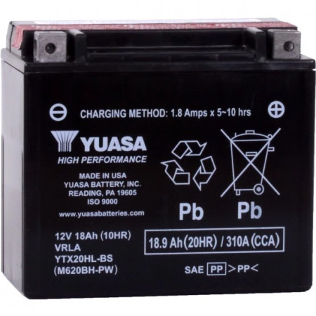 Baterie moto Yuasa AGM 12V 18Ah, 310A YTX20HL-BS (CP)