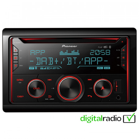 Autoradio CD 2 DIN con USB, Bluetooth & DAB+ Hi-Fi Car Pioneer FHS-820DAB