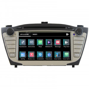 Autoradio con CD/DVD e Processore 8Core Hi-Fi Car per Hyundai IX35 dal 2010 con navi/retro/ampli e LCD grande di serie JF Sound JF-137H5-X9C-2