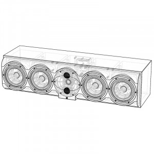 Diffusore Canale Centrale 4 Vie Home Theatre Perlisten S7c