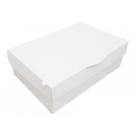 Set cutie prajituri 18x11x7 cm si tavita carton auriu 10x17 cm