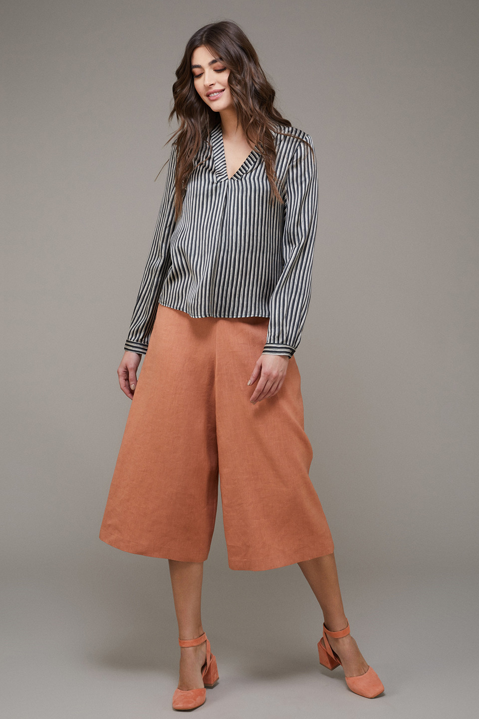 PANTALONI CROPPED LARGI DIN IN THE FANCY BOSS