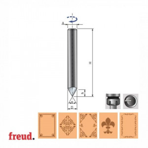 Freza din carbura solida pentru sculptura - PI01MD