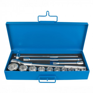 Trusa capete chei tubulare 3/4" in cutie metalica - 197MB2