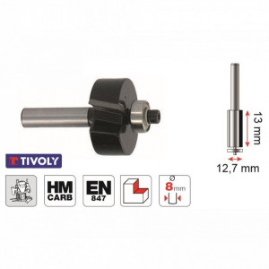 Freza cu coada, pentru cant-falt, placata CMS, cu rulment copier - XT60642067807