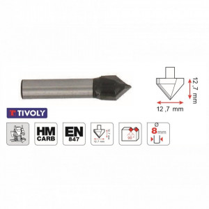 Freza cu coada, profilata in V, placata CMS - XT60642067846
