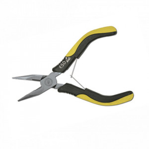 Cleste cu varfuri semirotunde drepte ESD cu maner bimaterial (pentru telefonie) - 64733