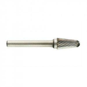 Freza din carbura de tungsten forma L - conica cu cap rotunjit, tais simplu tip C