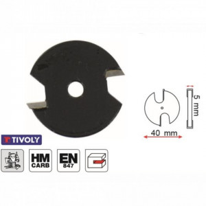 Freza disc, placata CMS, Z 2 pentru uluc 5,0 mm - XT60642067866