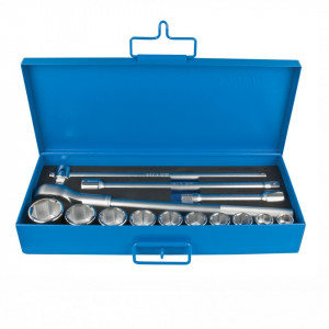 Set capete chei tubulare in inch 3/4" in cutie metalica - 197MB3