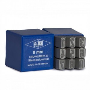 Set poansoane cifre de la 0 la 9 - Gravurem-S