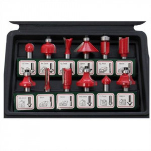 Set de 12 freze cu coada profile diferite, in cutie de plastic - XT60647064012