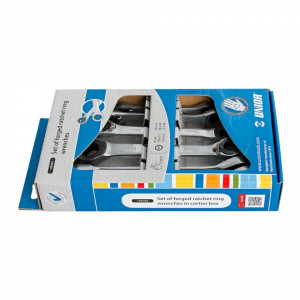 Set de chei forjate inelare cu clichet, in cutie de carton 170/2CS