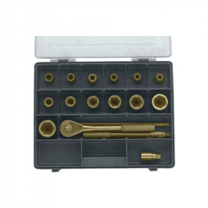 Trusa capete tubulare si accesorii 16 piese 1/2" antiex - 300