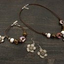 Комплект - дамско колие, гривна и обеци