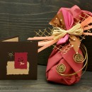 Gift wrapping and a greeting card