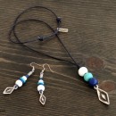 Women's Necklace & Earrings Set Paper Boats