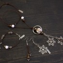 Snowflakes Necklace, Bracelet & Earrings Set
