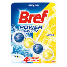 Odorizant WC, Bref, power aktiv Lemon, cu bile, 50g
