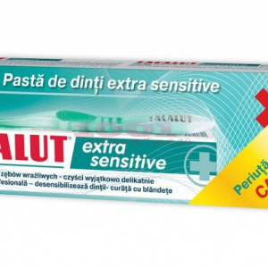 LACALUT EXTRA SENSITIVE PASTA DE DINTI + PERIUTA DE DINTI CADOU