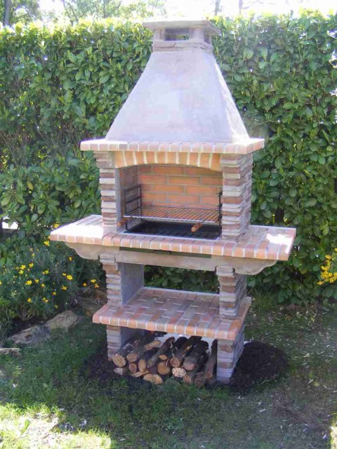 Barbecue en pierre reconstituée One hood avec hotte