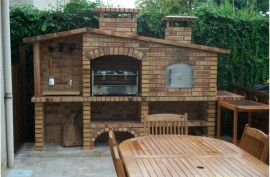 Barbecue Rustique avec Four et évier FR001F
