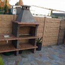 Barbecue fixe en pierre reconstituée pour jardin AV370F