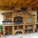 Barbecue Rustique avec Four et évier FR001F