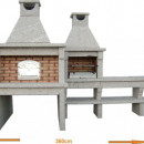 BARBECUE GRANIT AVEC FOUR ET ÉVIER GR56F