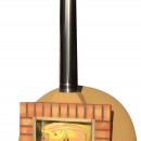 Cheminee Four a Bois avec Chapeaux INOX 100cm