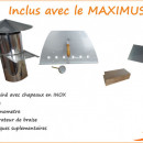 Four à bois Pizza MAXIMUS ARENA Rouge
