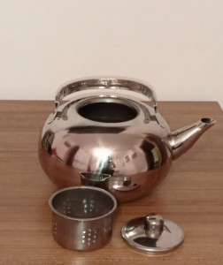 Ceainic din otel inoxidabil pentru ceai/cafea/ierburi Argintiu - 2 l