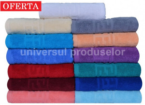 Set 6 Prosoape de baie groase, 550g/mp 100% bumbac Pakistanez, 67x135 cm, cod P33 - Prosoape din bumbac