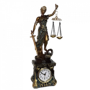 Statueta Justitia cu ceas