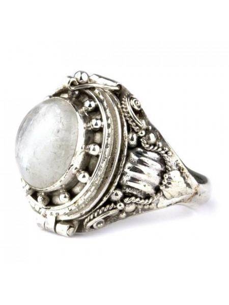 Inel argint Poison Ring cu piatra lunii R166M