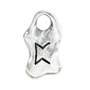 Pandantiv talisman cu rune Peorth