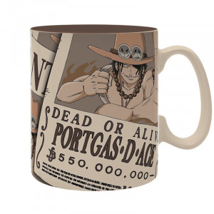 Cana ceramica licenta One Piece - Portgas D. Ace 460 ml